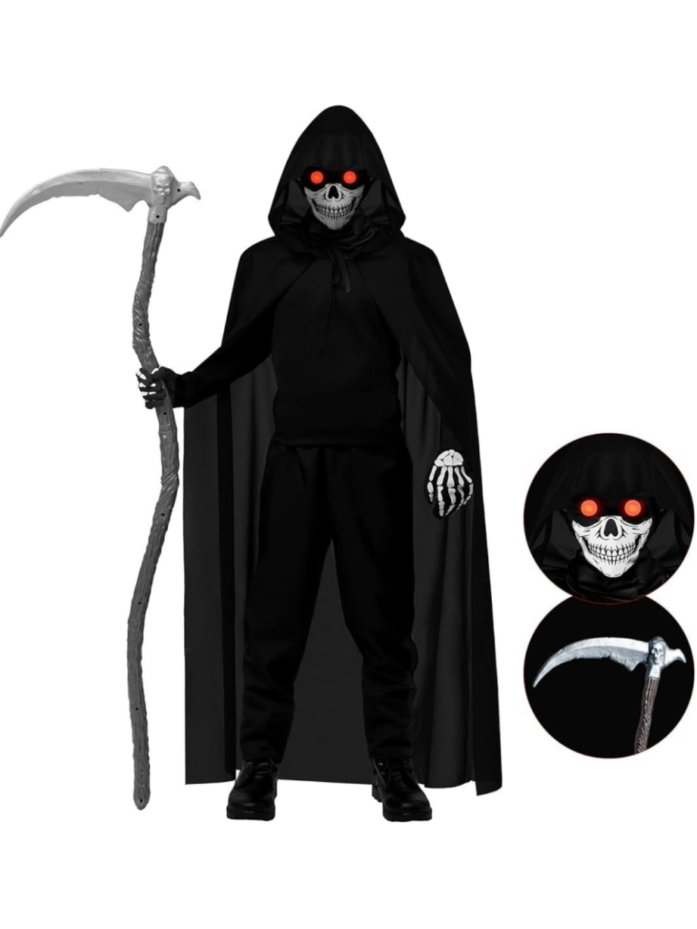 Spooktacular Creations Grim Reaper Costume Halloween Costume Kids One Size